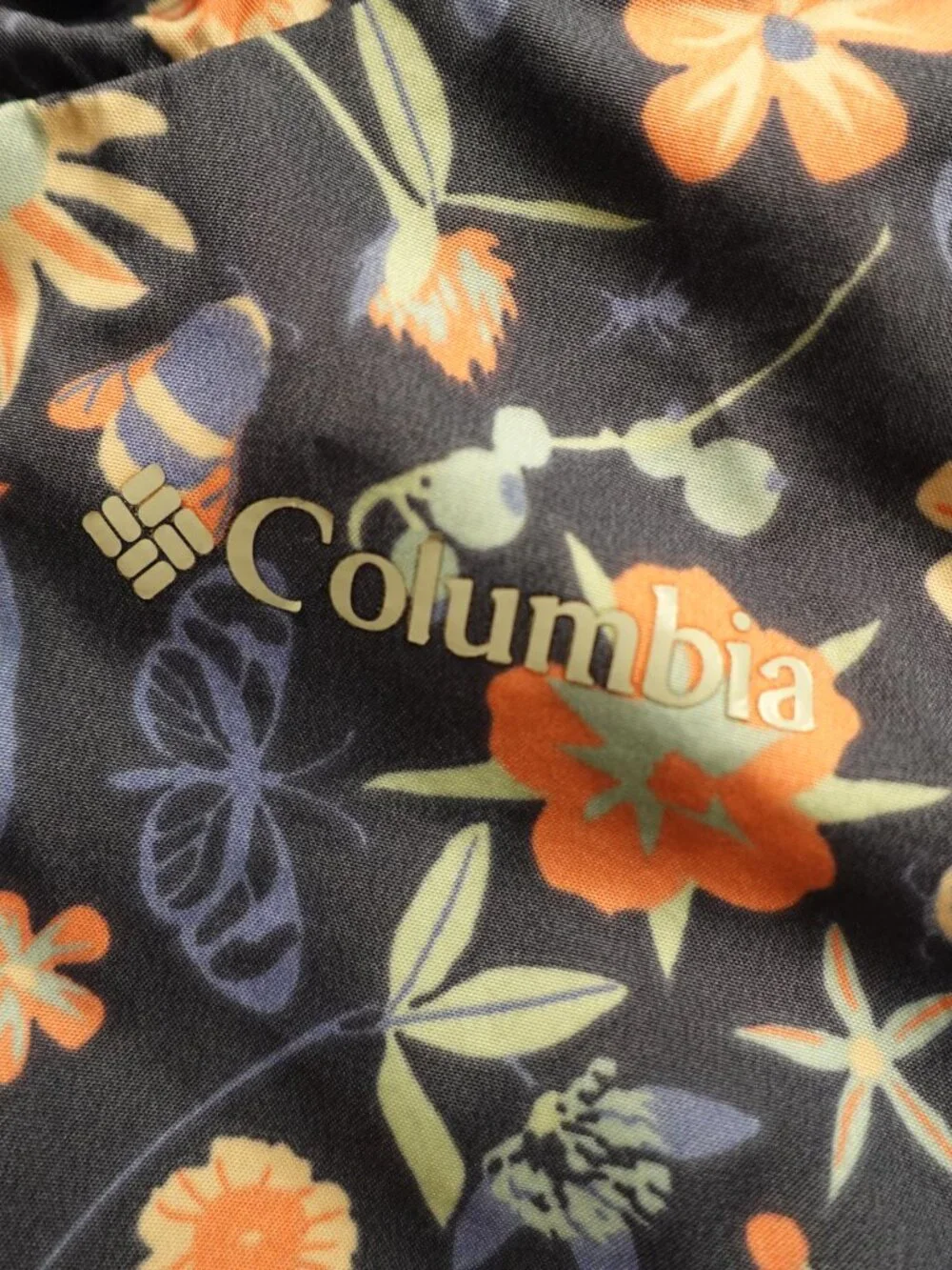 Columbia Toddler Fleece Lined Jacket 18-24 Months Navy Floral Butterfly